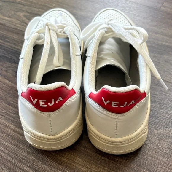 Veja White Sneakers with Black and Red Accents - Picture 2 of 4